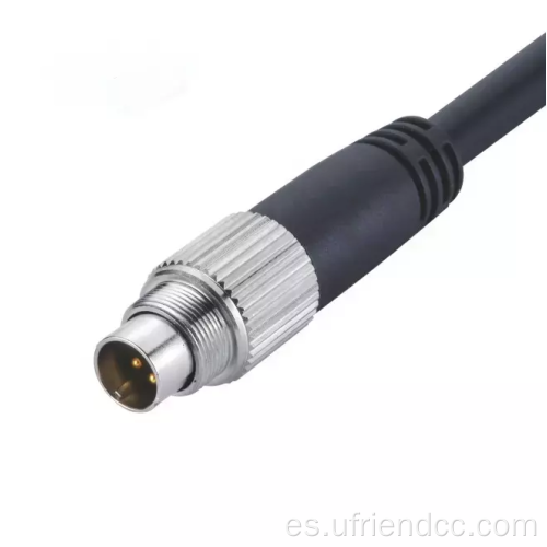 Sensor Cable de cable moldeado impermeable M9 Cable de conector de hebilla